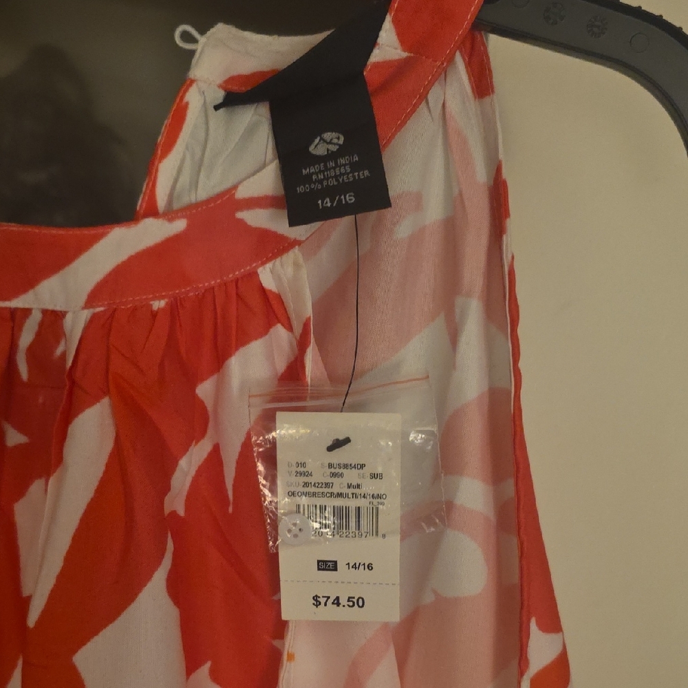 Ashley Stewart Red and White Maxi Dress